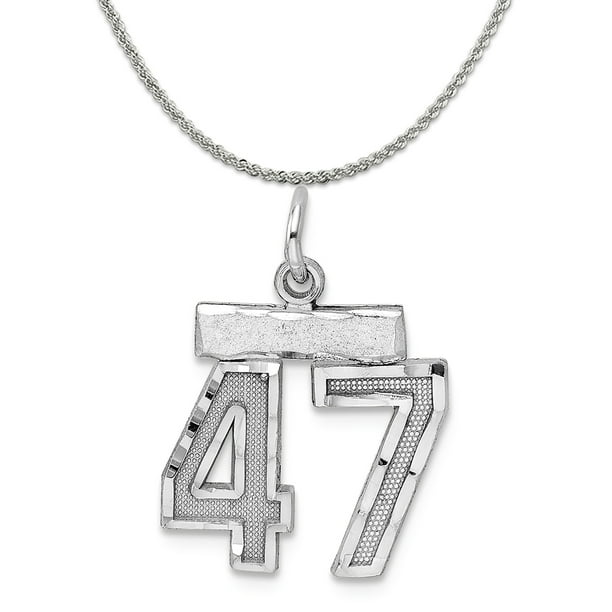 Sterling Silver Small #47 Charm 